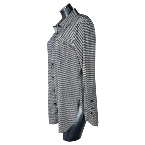 LYSSE New York Schiffer Long Sleeve Houndstooth Tunic Blouse Women's Size L - Picture 5 of 16